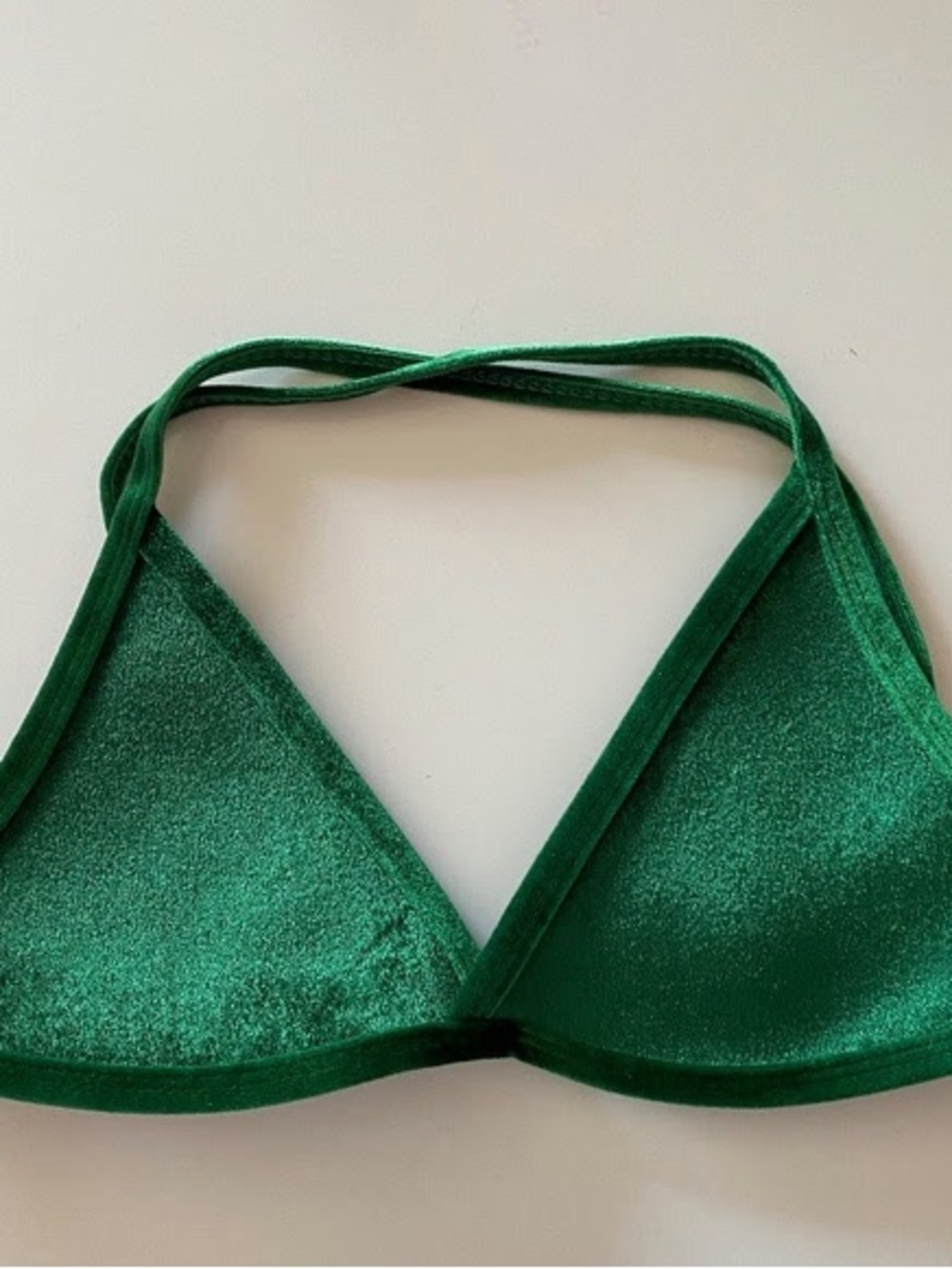 Howls forest pine velvet Triangle Bikini Top - Women Swim